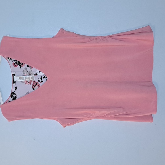 White House Black Market Reversible Floral/Orange Sleeveless Top XL Worn twice. - Picture 3 of 13